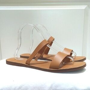 Madewell Boardwalk Strappy Leather Sandals Flats Sz 10 NWoB